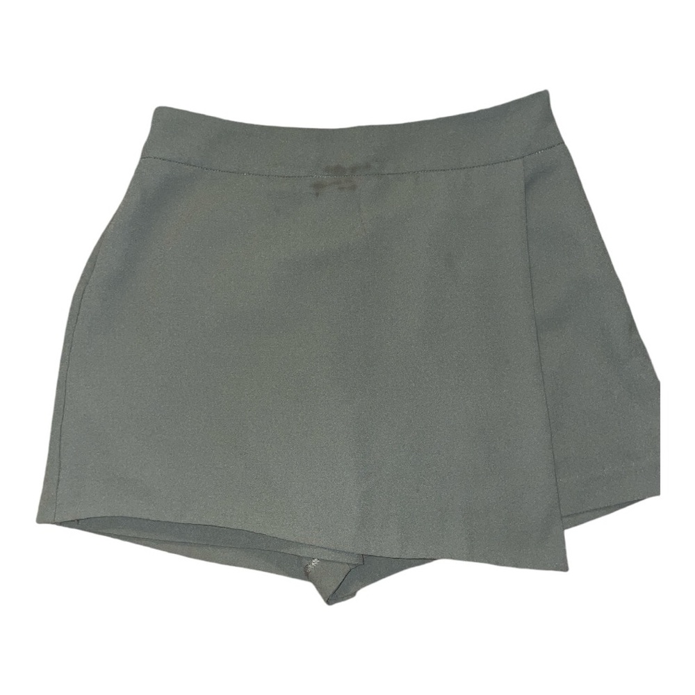Forever 21 Green Khaki Mini Skirt, Size S, Back Zipper, Casual/Workwear